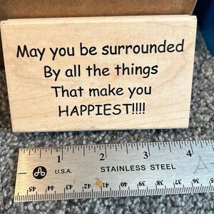 CITY'S ORIGINALS 2000 62-J wood RUBBER STAMP May you be surrounded by all the
